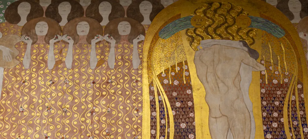 L'abbraccio tra il Cavaliere e la Poesia nel fregio di Beethoven di Klimt