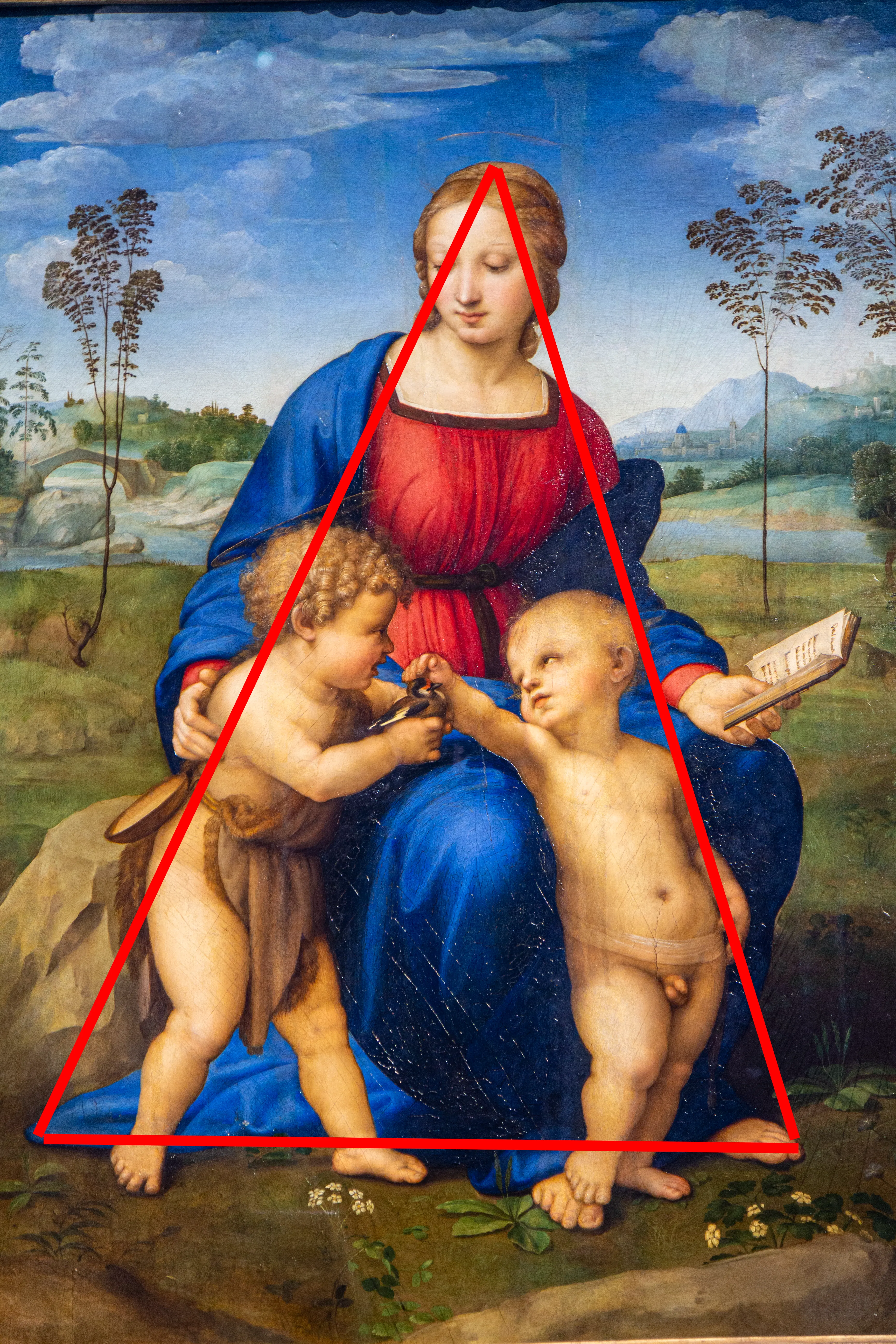 Lo schema compositivo della Madonna del Cardellino