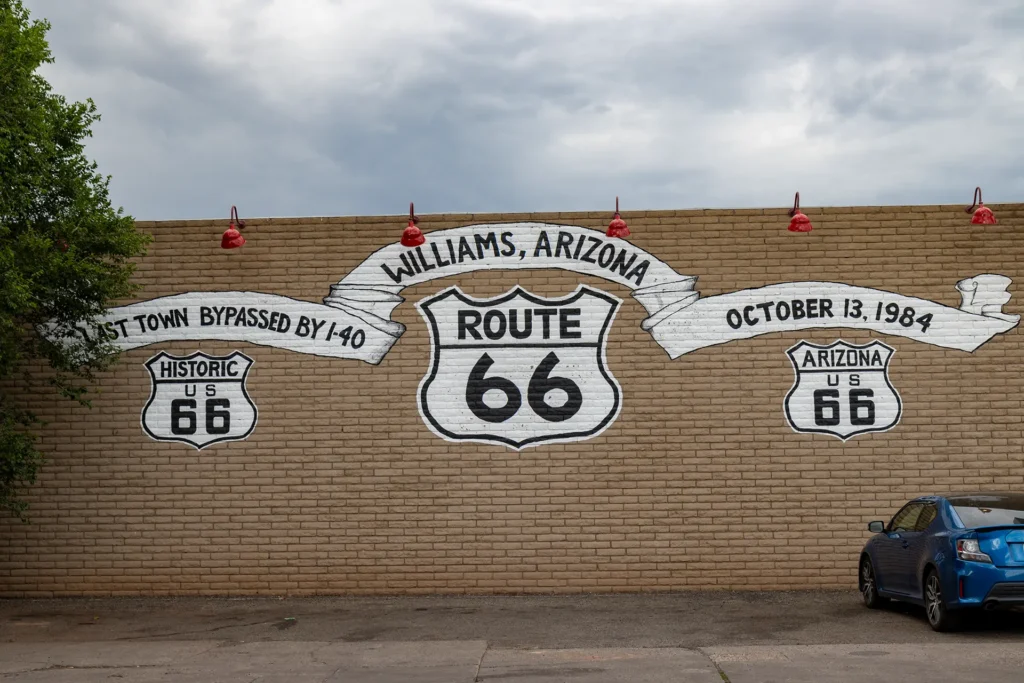 La route 66 a Williams, Arizona